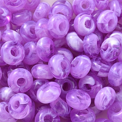 Colorful Bamboo Acrylic Cylinder Beads