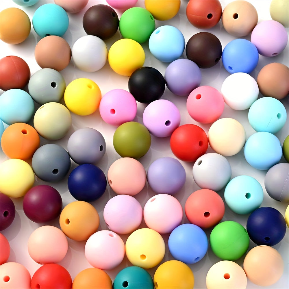 10/20PCS Mix Color Silicone Beads Round Loose Spacer Beads for Jewelry Making DIY Bracelet Necklace Accessories