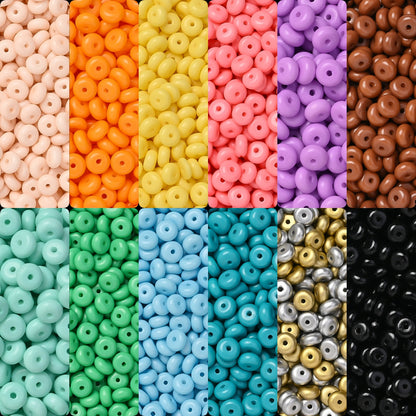 Macaron Glass Safety Buckle Beads