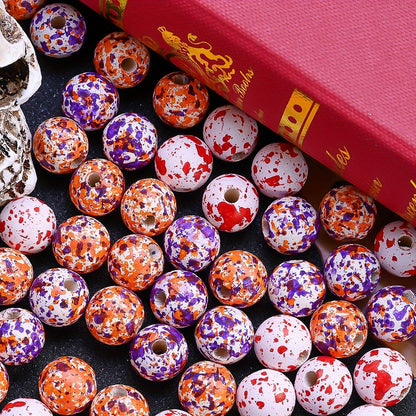 Halloween Blood Splatter Wooden Beads