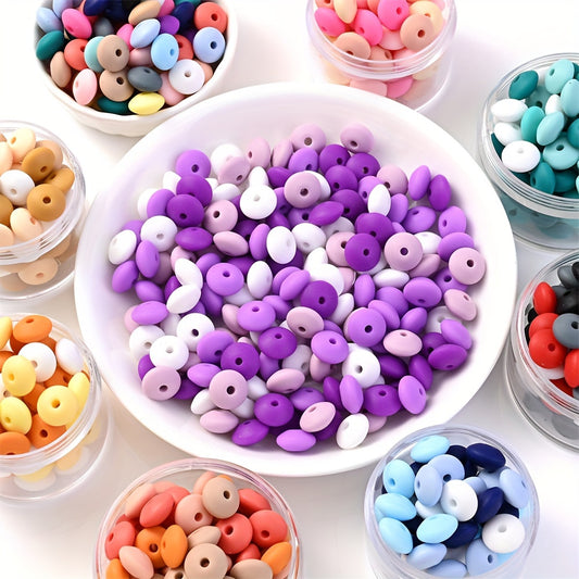 12mm Colorful Silicone Abacus Beads Set
