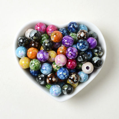 Gradient Round Acrylic Spacer Beads
