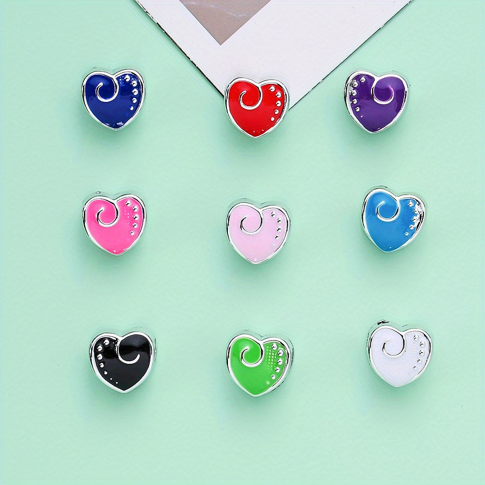 11×11mm Glossy Heart Plastic Beads