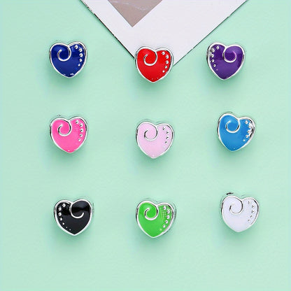 11×11mm Glossy Heart Plastic Beads