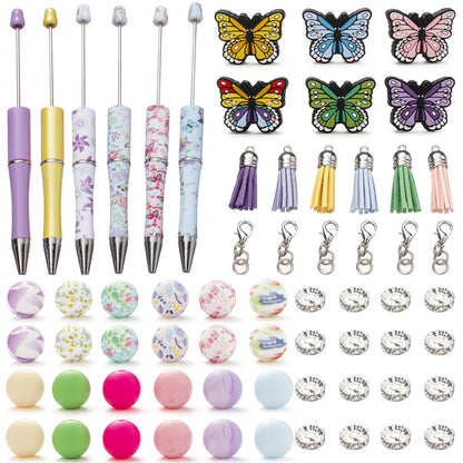 Mix Style Silicone Beads Set with Beading Pens