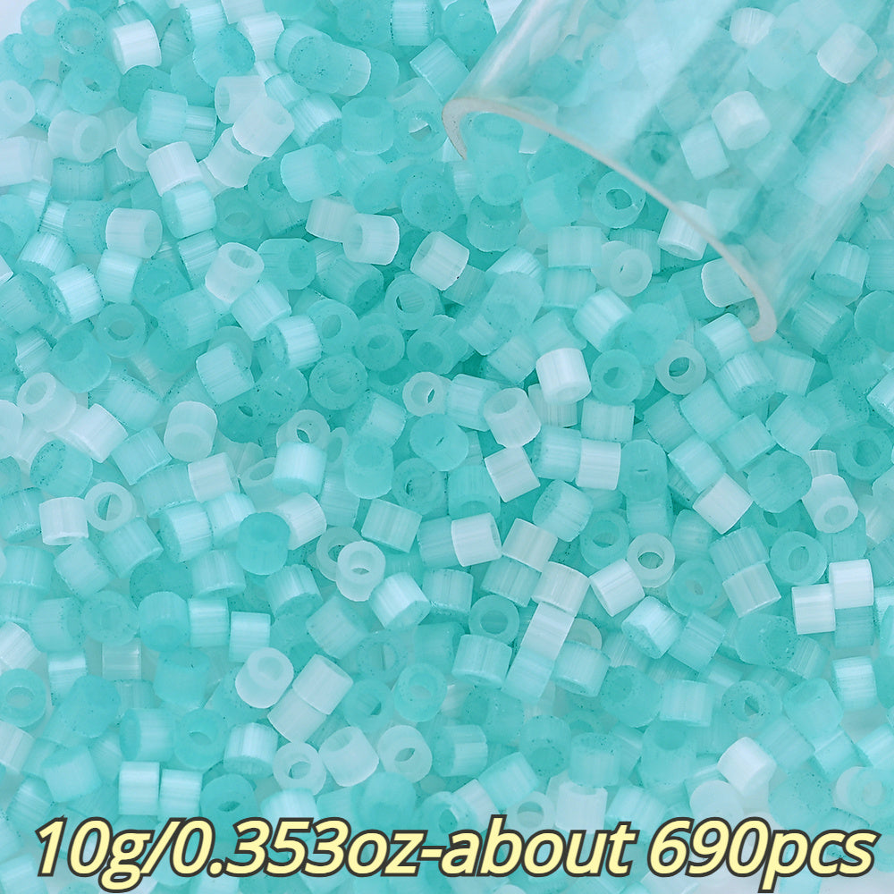 2.5mm Cat Eye Cylindrical Glass Rice Beads