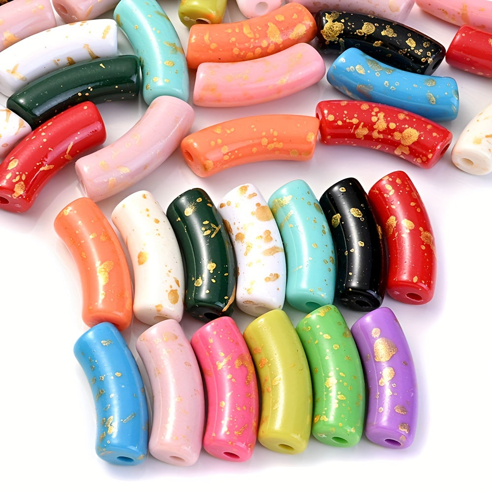 Acrylic Barrel Pony Beads