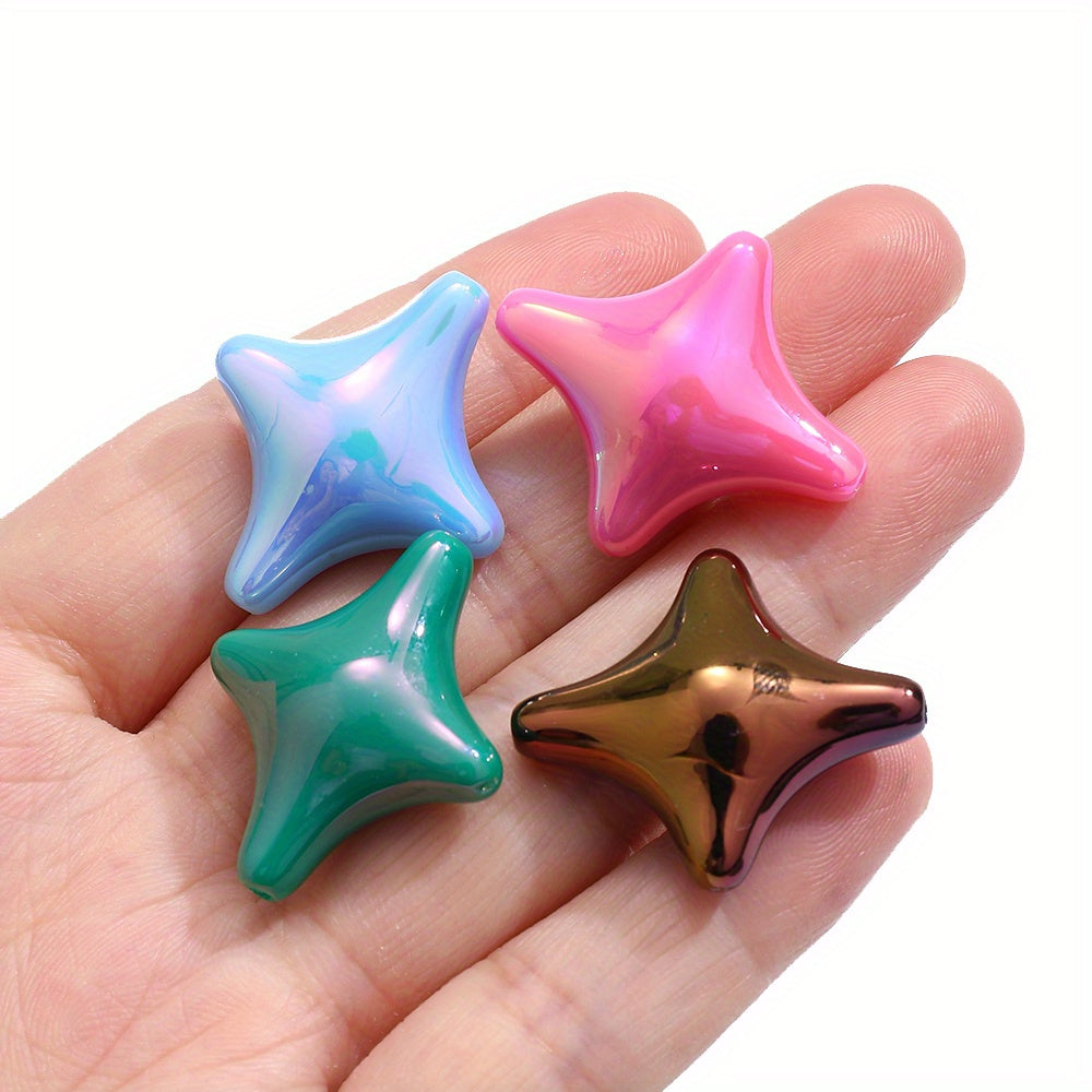 Four-Pointed Star Acrylic Beads
