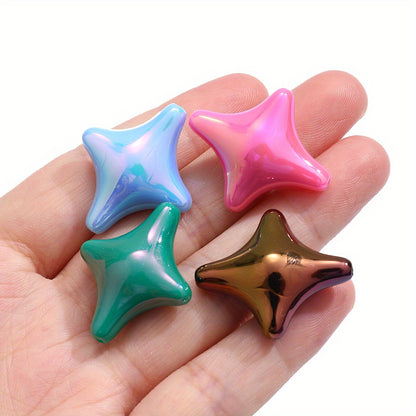 Four-Pointed Star Acrylic Beads