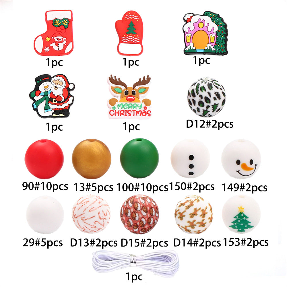 Mix Style Silicone Beads Set with Beading Pens