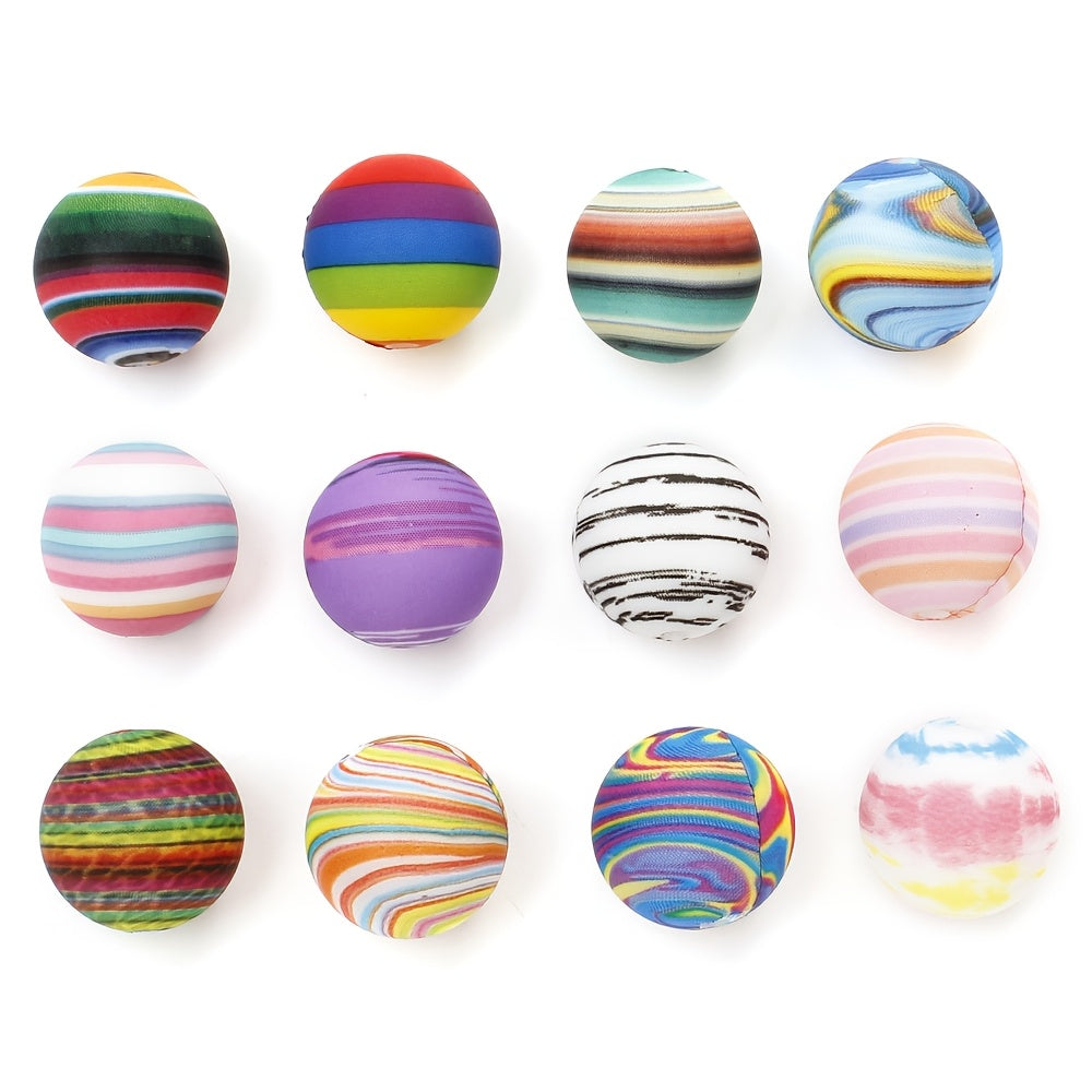 15mm Rainbow Universe Silicone Beads