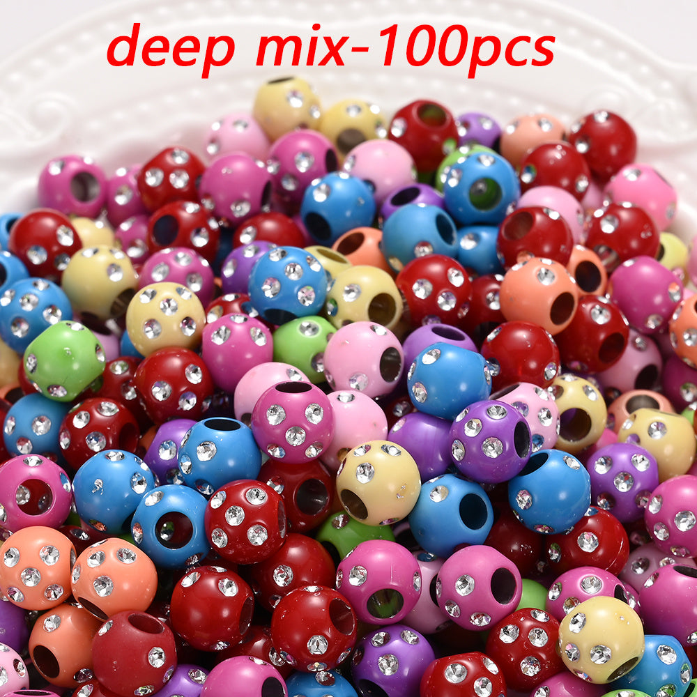 Shiny Acrylic Big Hole Spacer Beads