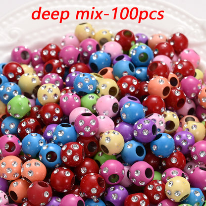 Shiny Acrylic Big Hole Spacer Beads