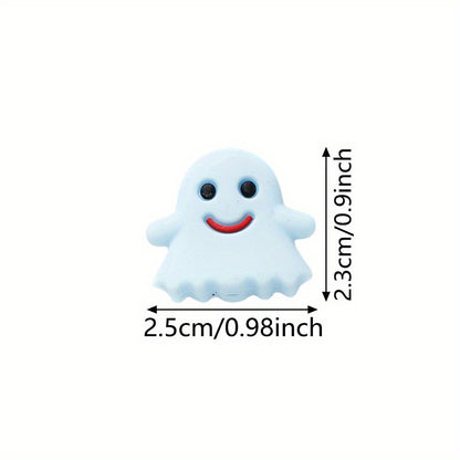 10pcs 23x25mm Halloween Ghost Silicone Beads