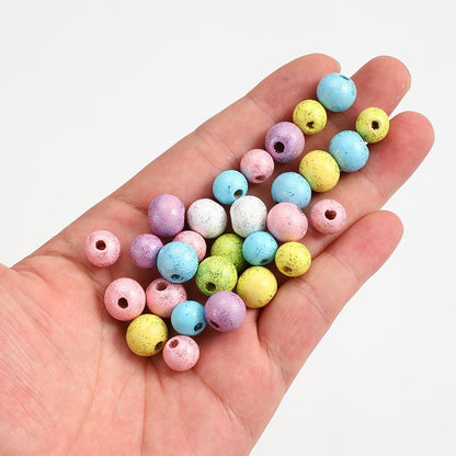 Round Mini Sequin Wooden Beads