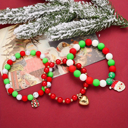 Christmas Acrylic Bracelet Beads Set