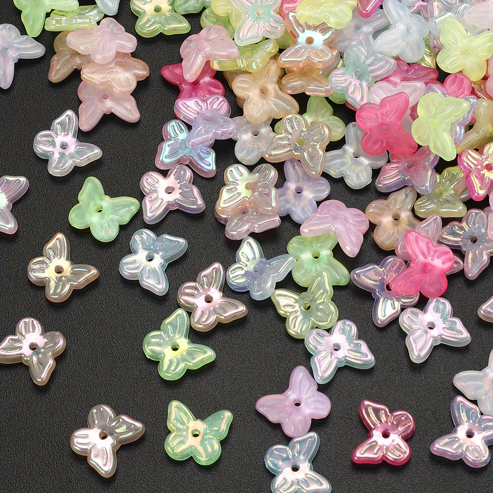 12x10mm UV Pearlescent Acrylic Butterfly Beads