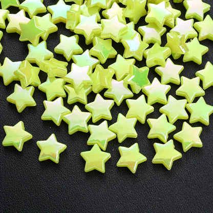 Assorted Double Color Arbutus Acrylic Imitation Pearl Beads