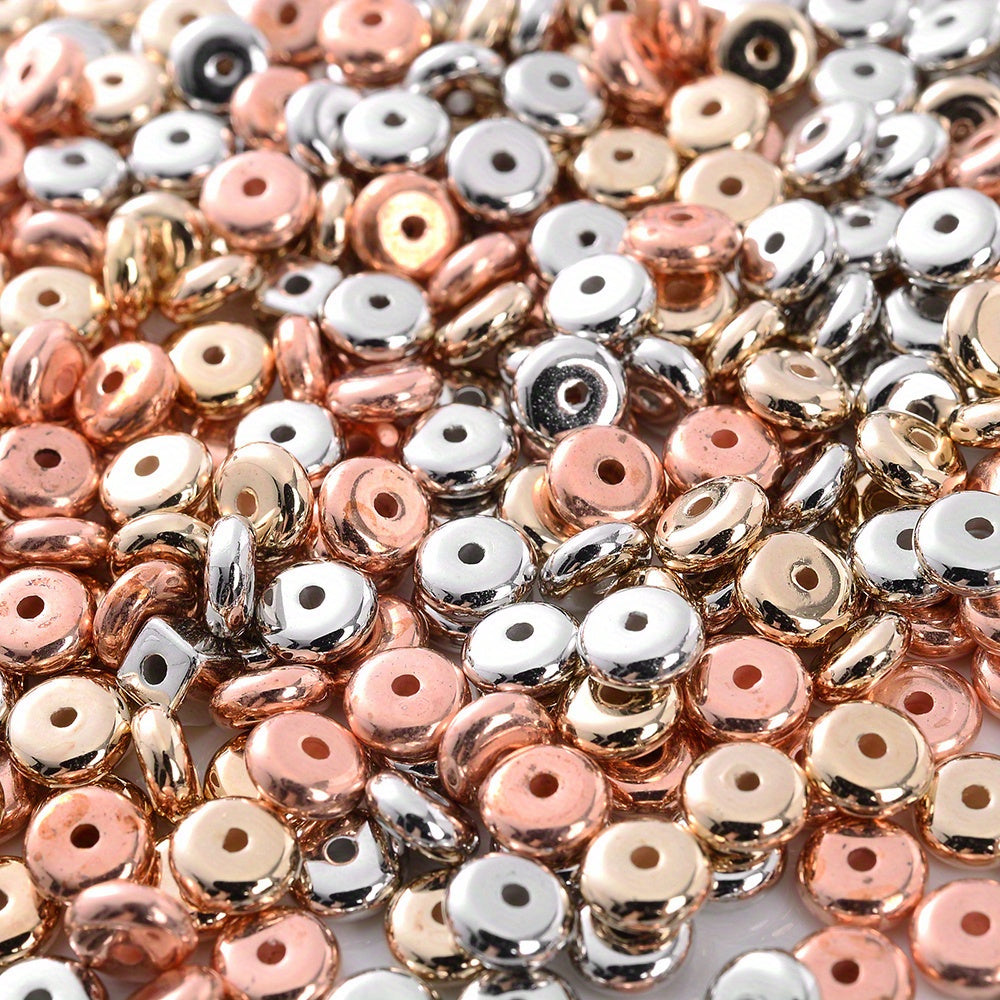 6mm Flat Round Plastic Spacer Beads