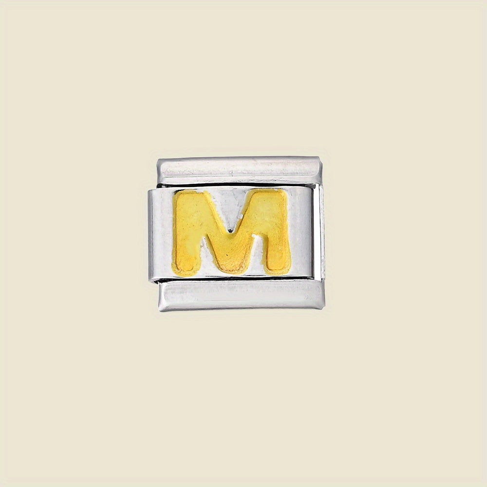 1pc 9x10mm A-Z Letter Link Module Bead