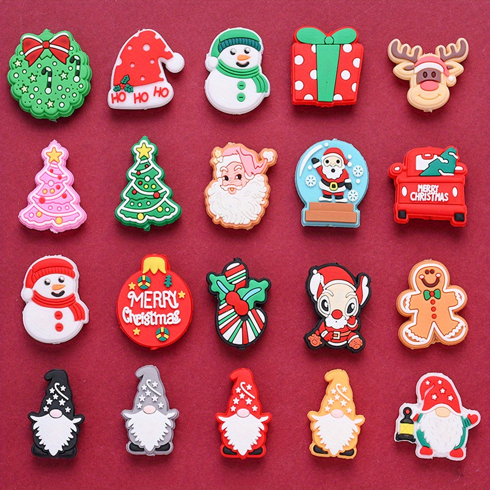 Christmas Silicone Flat Back Beads