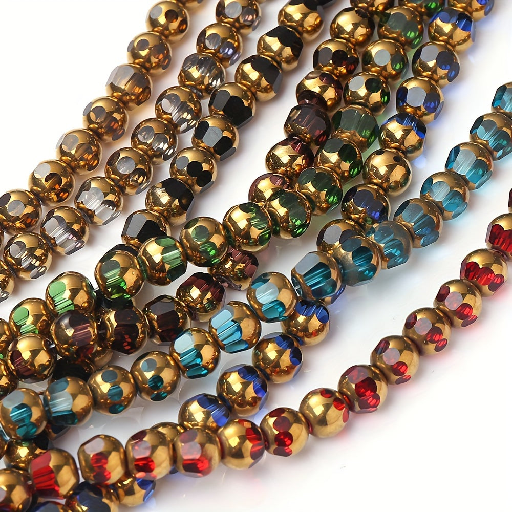 1 Strand About 43pcs 8mm 8-Sided Glass Beads
