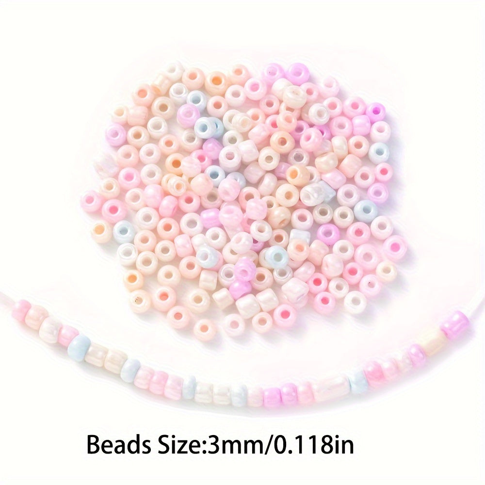 50g 3mm Macaron Color Glass Seed Beads