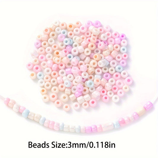 50g 3mm Macaron Color Glass Seed Beads