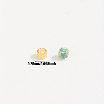 10g/bag 2.5mm Fantasy Dyed Core Triangle Glass Seed Beads