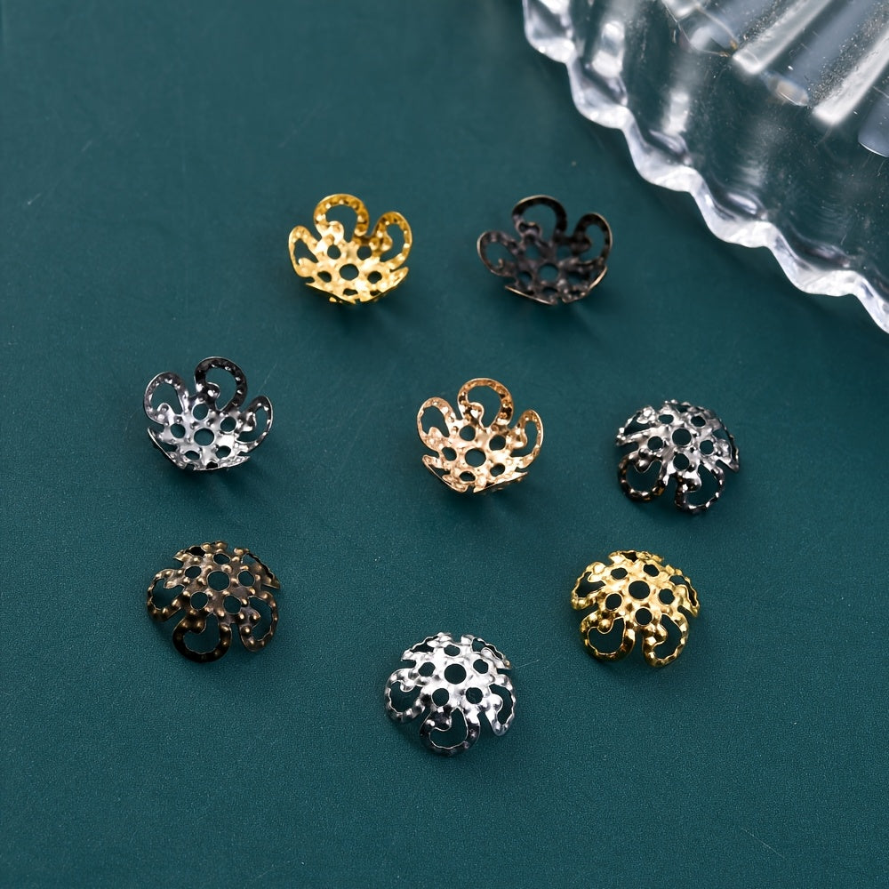 Golden and Silvery Teardrop Rice Shape Acrylic Spacer Beads