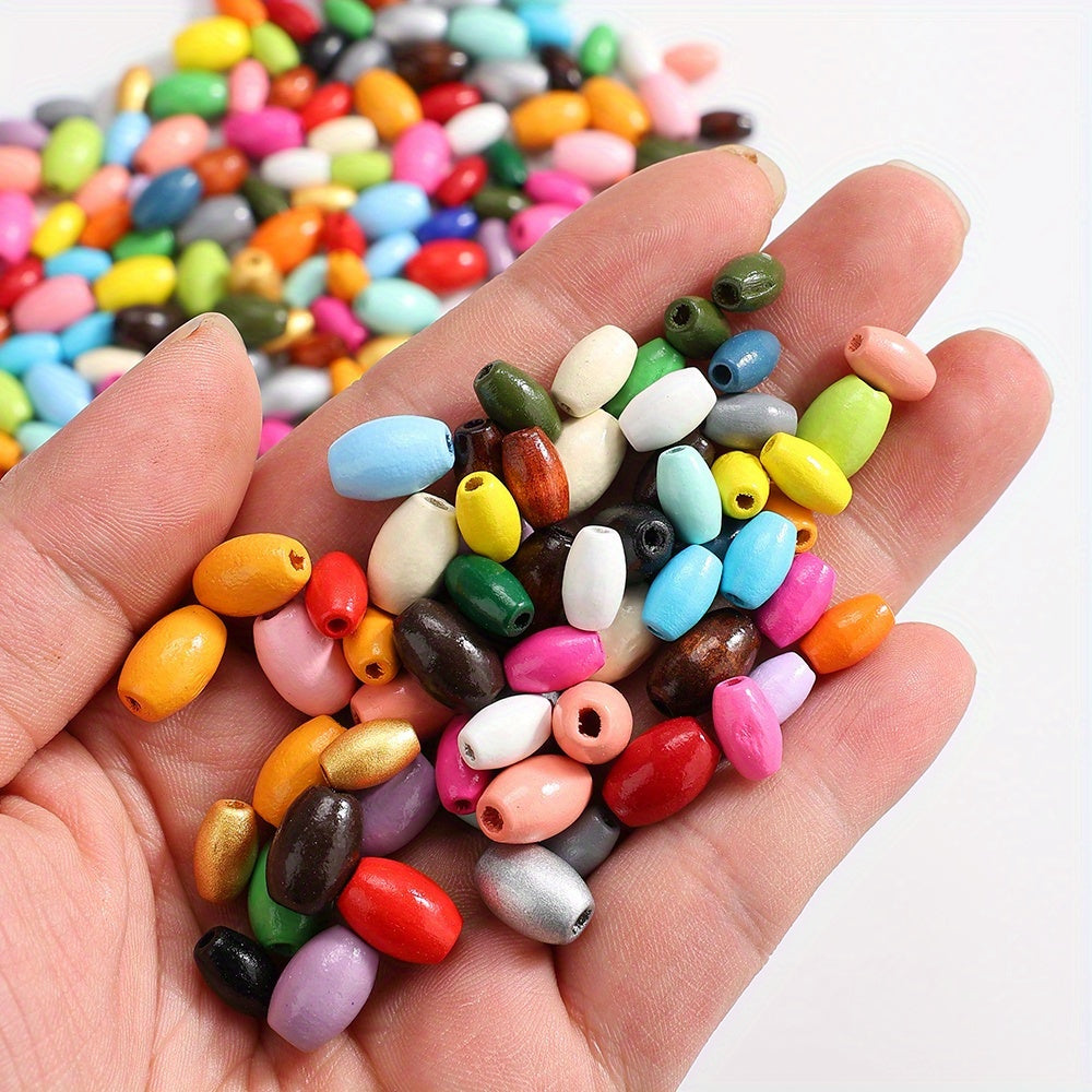 Oval Wooden Beads Set
