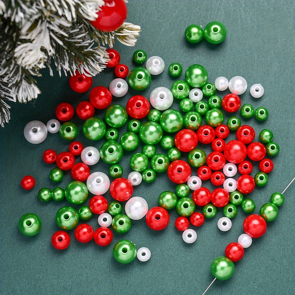 Christmas Imitation Pearl Acrylic Beads