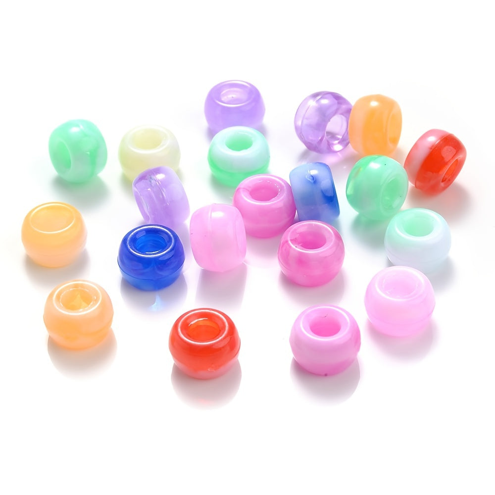 Crack Inside Multicolor Glass Round Beads
