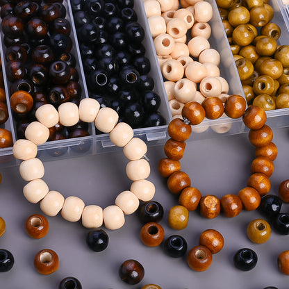 Vintage Wooden Round Beads Kit