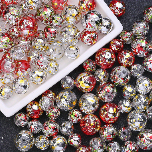 20/30/50pcs 10/12/14mm Christmas Round Beads