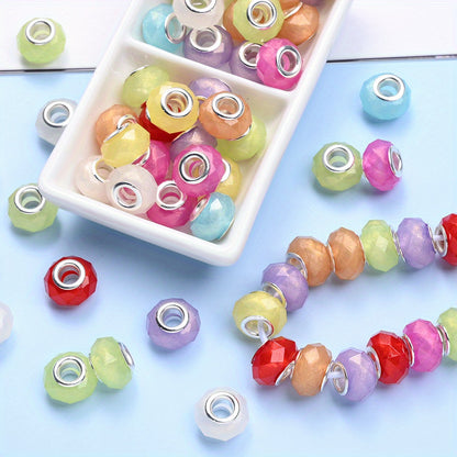 AB Multicolor Square Dice Acrylic Spacer Beads