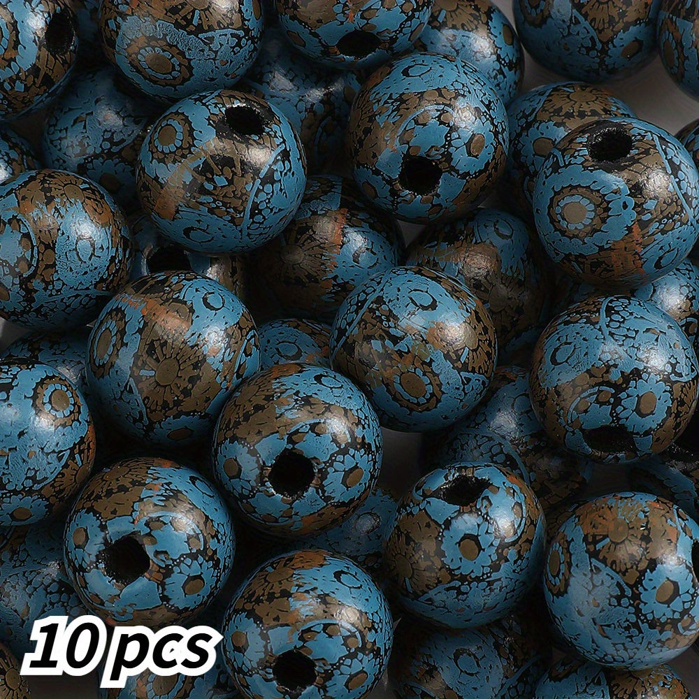 16mm Vintage Boho Wooden Spacer Beads