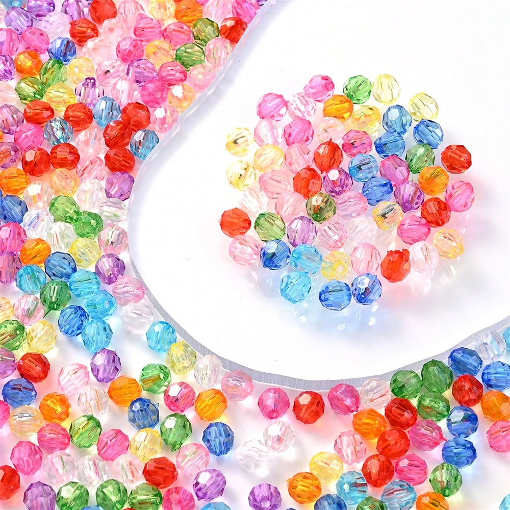 600pcs 6mm Multicolor Acrylic Beads