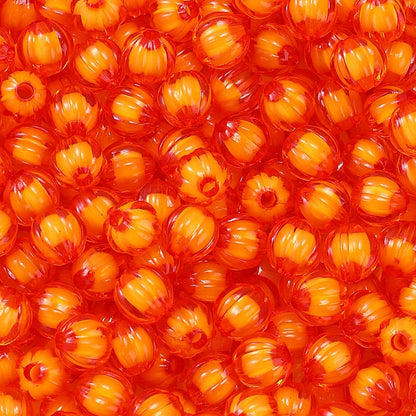 8/10mm Acrylic Pumpkin Beads