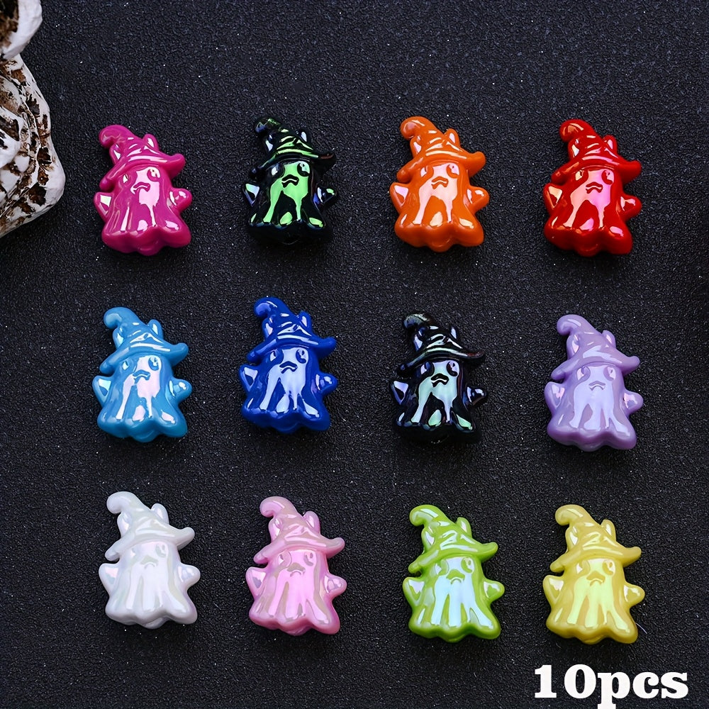 Halloween AB Ghost Acrylic Beads