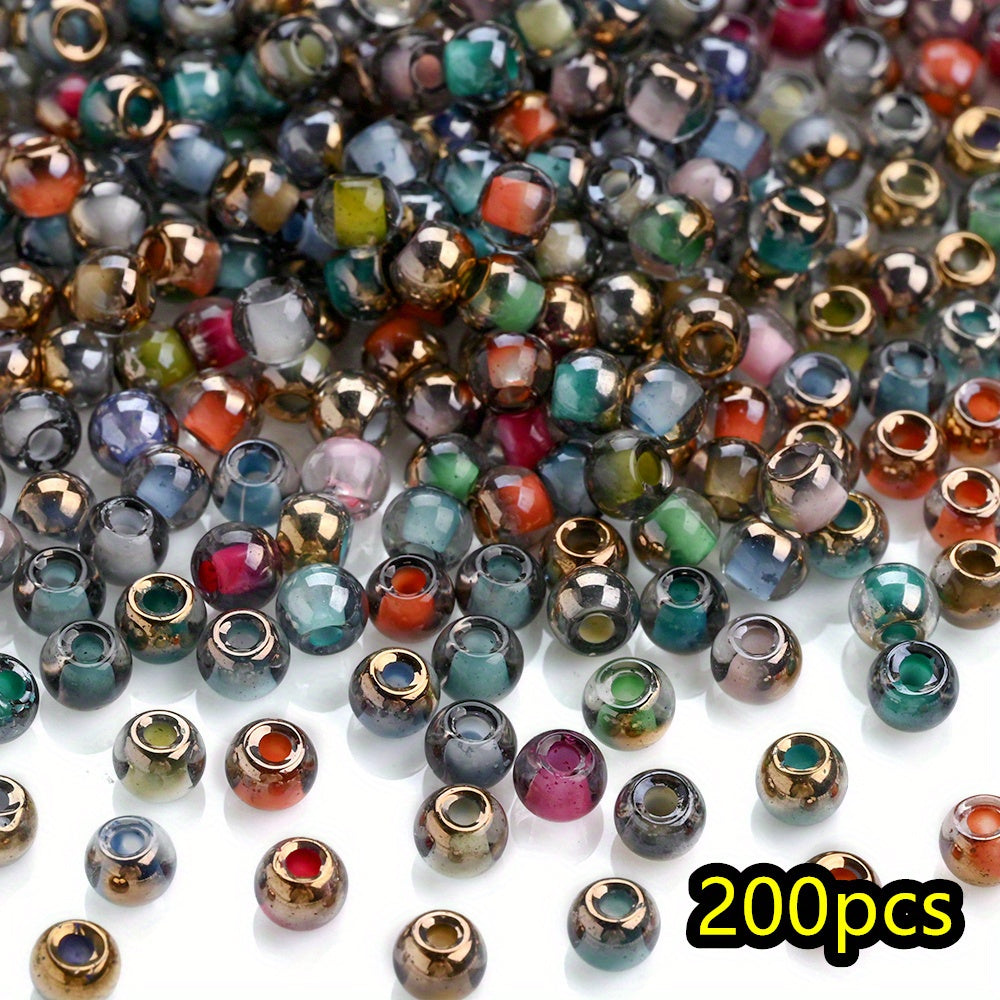 4mm Metallic Glass Seed Beads
