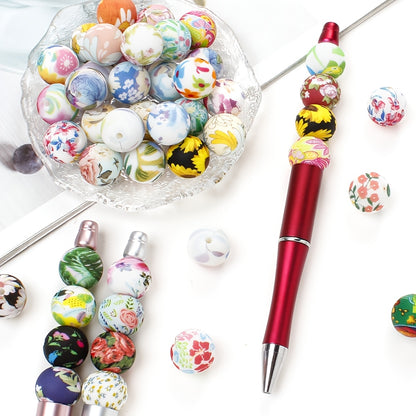 15mm Floral Silicone Beads