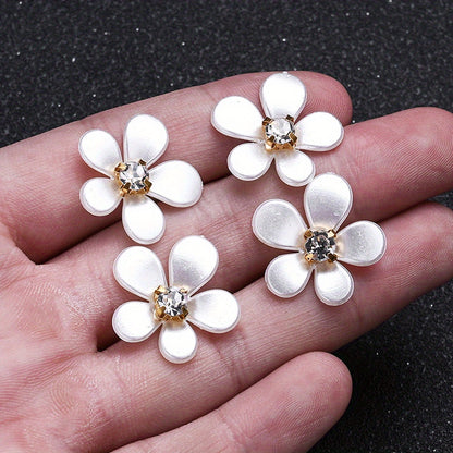 21x22mm Acrylic Five-Petal Flower Beads