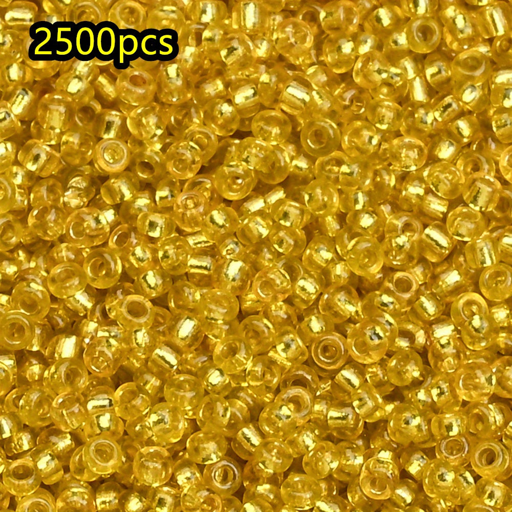 2500pcs/set 1.5mm Shiny Glass Seed Beads