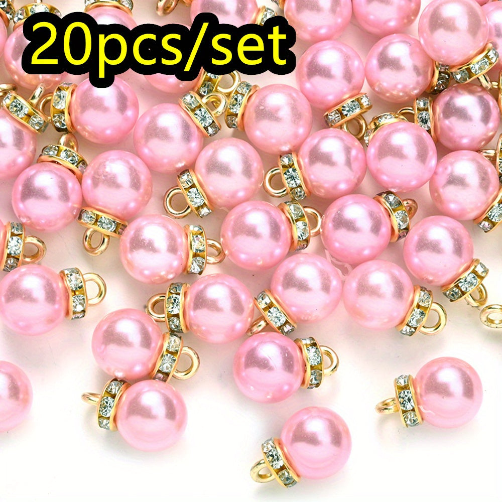 20pcs/set Shiny CCB Christmas Imitation Pearl Pendant Beads