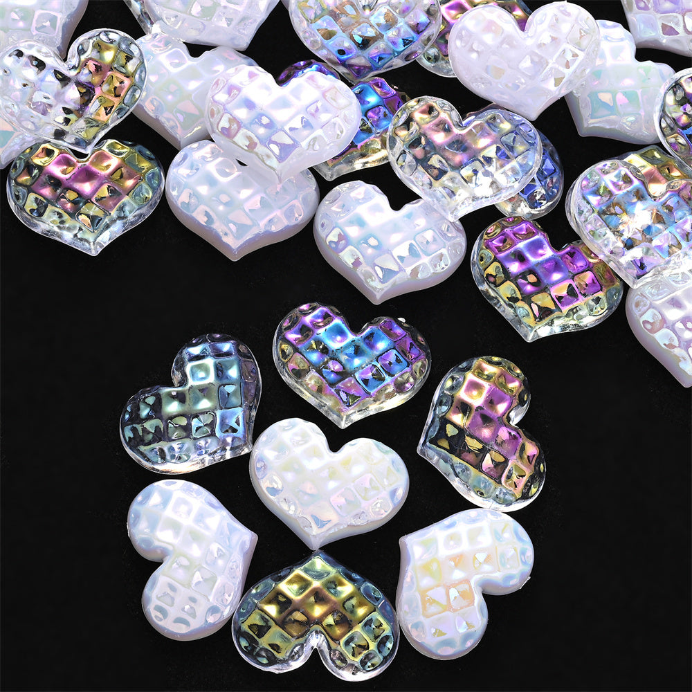 200-Piece Assorted Transparent Geometric Artificial Crystal Beads