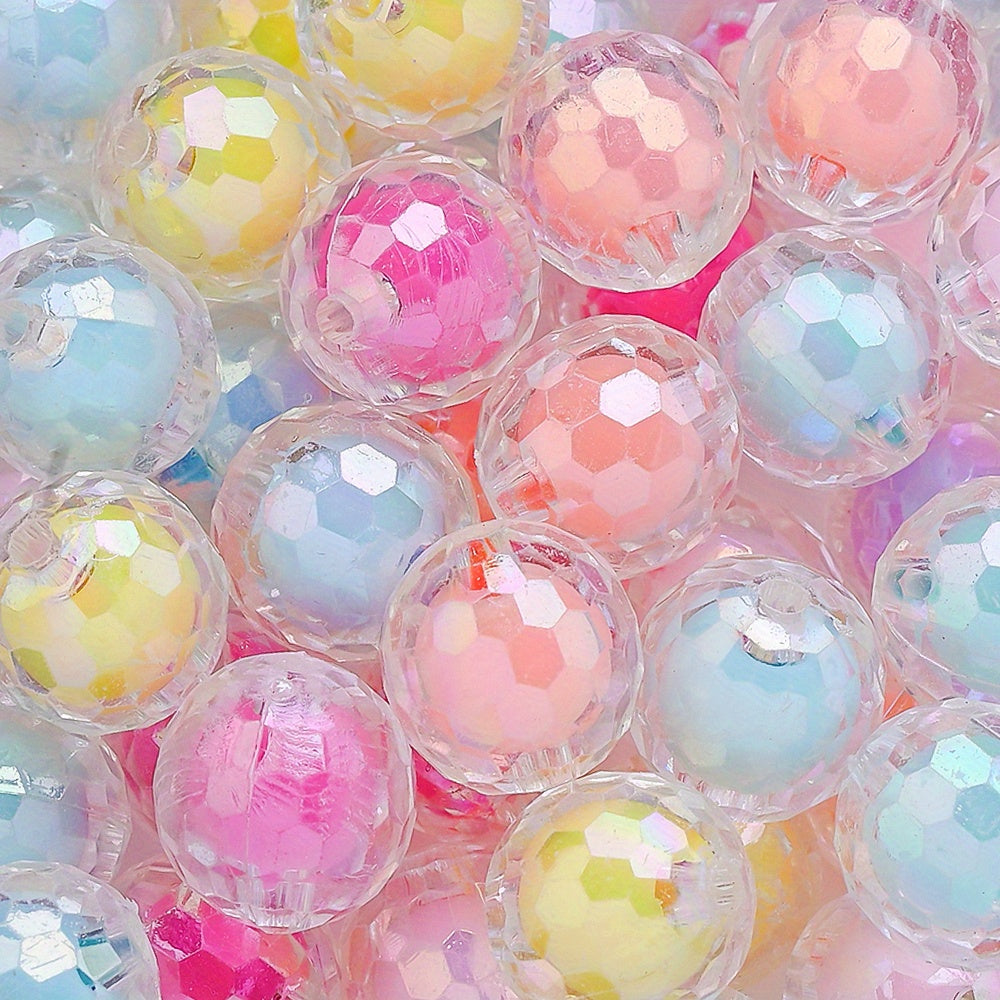 16mm AB Color Faceted Acrylic Round Beads