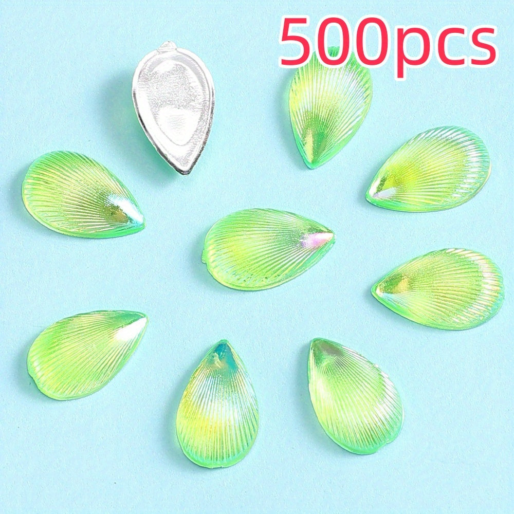 500pcs 8x12mm Waterdrop Resin Flatback Beads