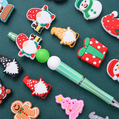 Christmas Silicone Flat Back Beads