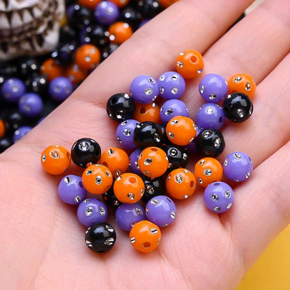 100pcs/set 8mm Halloween Disco Ball Acrylic Beads